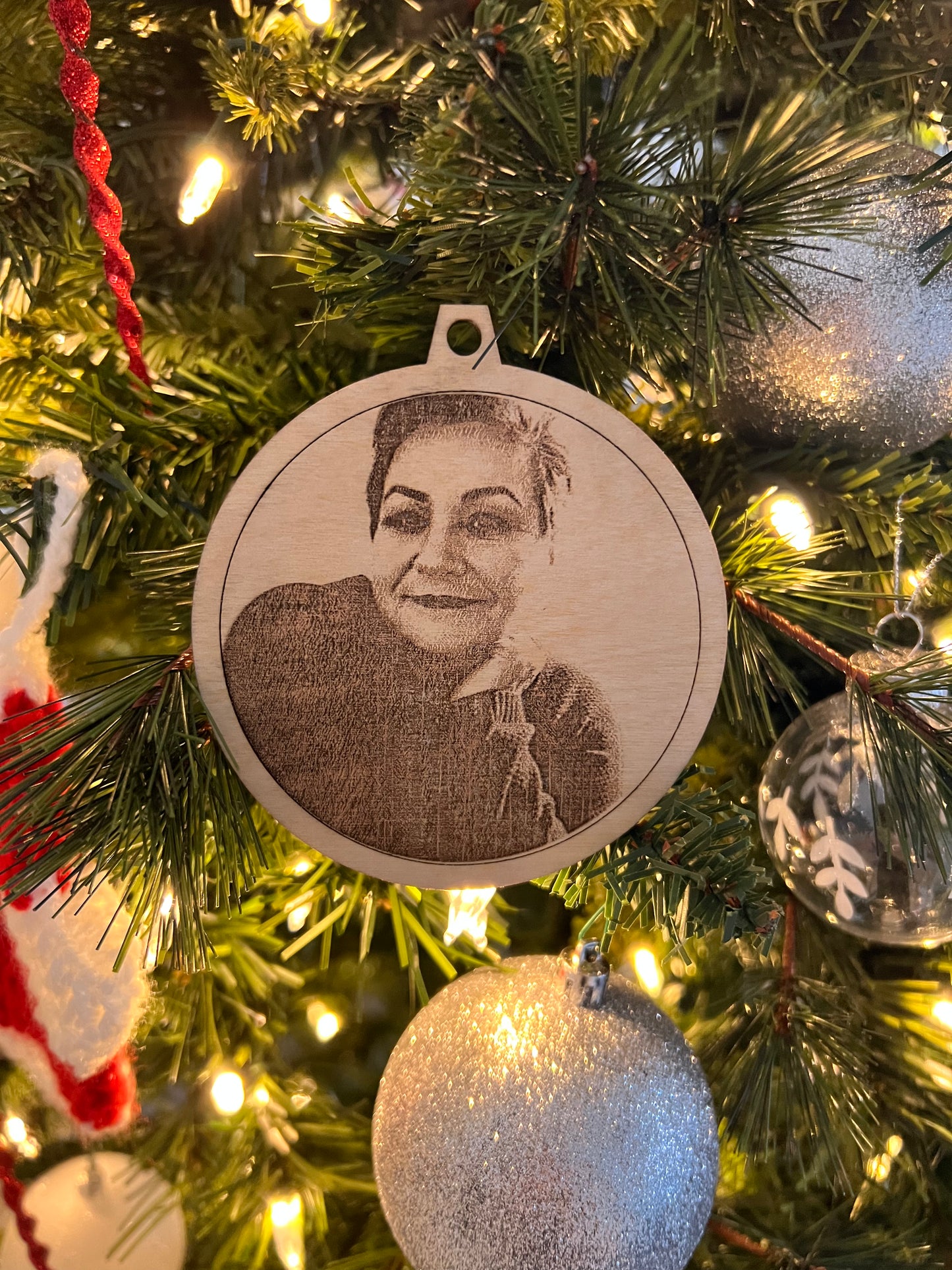 Custom Engraved Photo Ornaments
