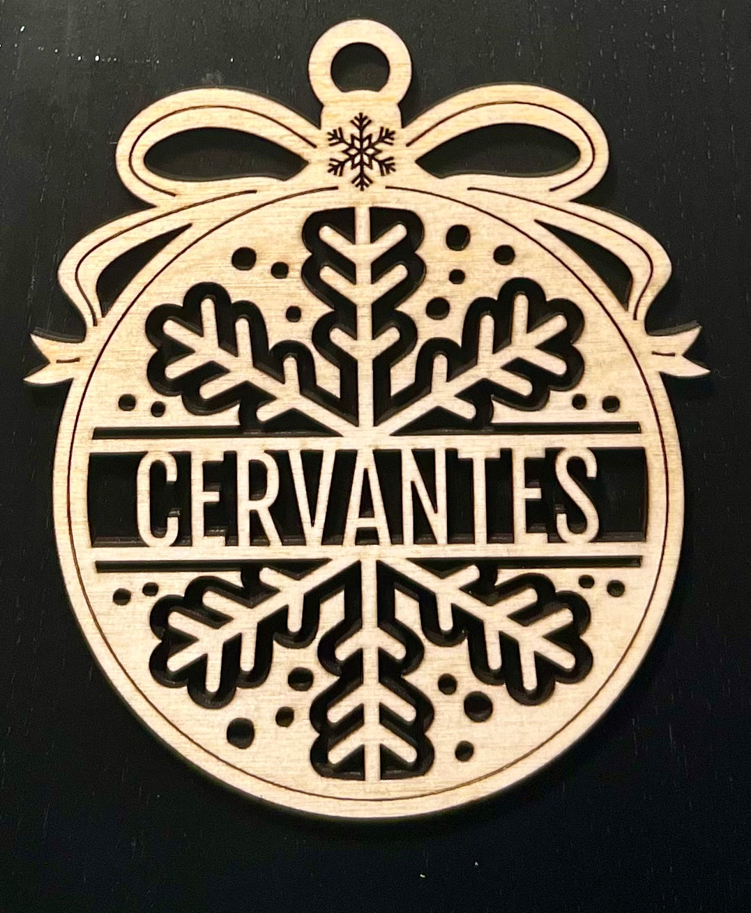 Custom Engraved Name Ornaments