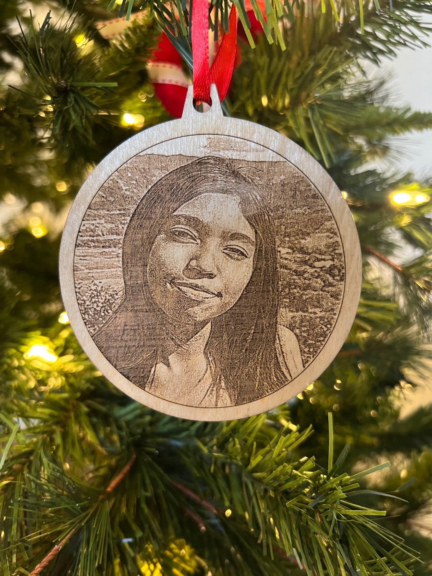 Custom Engraved Photo Ornaments