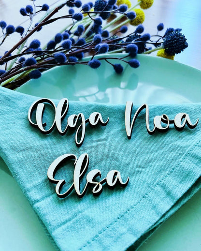 Custom Name Cutouts