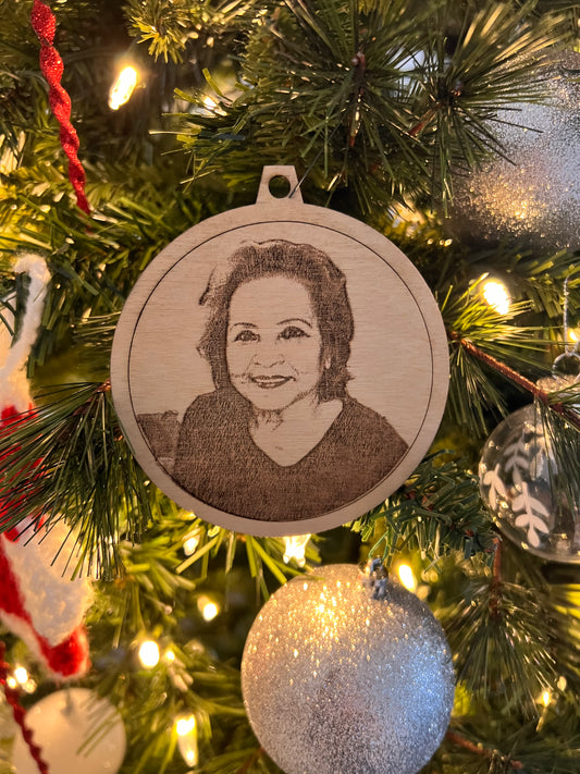 Custom Engraved Photo Ornaments