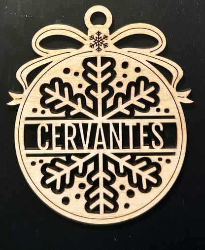 Custom Engraved Name Ornaments