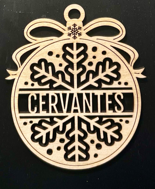 Custom Engraved Name Ornaments