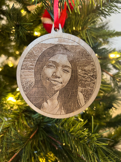 Custom Engraved Photo Ornaments