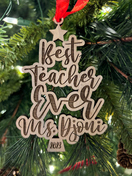 Teacher Appreciation: Custom Engraved Ornaments