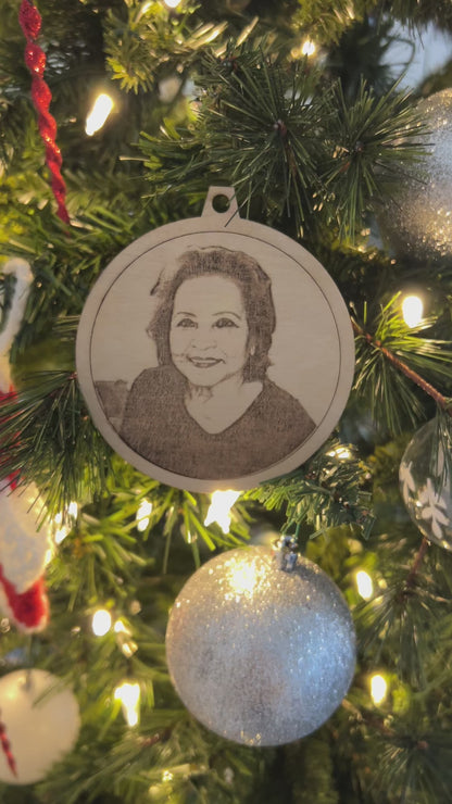 Custom Engraved Photo Ornaments